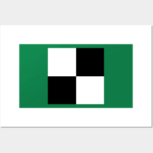 Black and White Checkerboard Squares Posters and Art